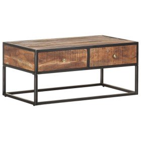 Mesa de centro de madera de acacia rugosa 90x50x40 cm en Armarios y almacenamiento | Comprar online en Foru.es