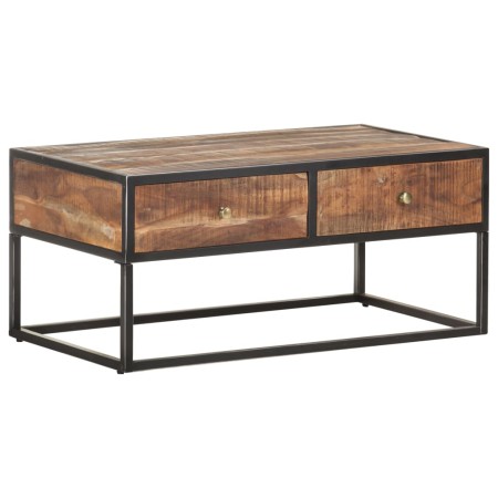 Mesa de centro de madera de acacia rugosa 90x50x40 cm en Armarios y almacenamiento | Comprar online en Foru.es