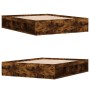 Estructura de cama roble ahumado 150x200 cm de vidaXL, Camas y somieres - Ref: Foro24-3203870, Precio: 137,30 €, Descuento: %