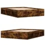 Estructura de cama roble ahumado 150x200 cm de vidaXL, Camas y somieres - Ref: Foro24-3203870, Precio: 135,67 €, Descuento: %
