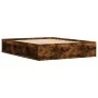 Estructura de cama roble ahumado 150x200 cm de vidaXL, Camas y somieres - Ref: Foro24-3203870, Precio: 135,67 €, Descuento: %