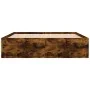 Estructura de cama roble ahumado 150x200 cm de vidaXL, Camas y somieres - Ref: Foro24-3203870, Precio: 135,67 €, Descuento: %