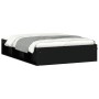 Estructura de cama de matrimonio negra 135x190 cm de vidaXL, Camas y somieres - Ref: Foro24-3203909, Precio: 189,49 €, Descue...