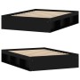 Estructura de cama de matrimonio negra 135x190 cm de vidaXL, Camas y somieres - Ref: Foro24-3203909, Precio: 189,49 €, Descue...