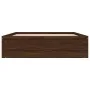 Estructura de cama de matrimonio roble marrón 135x190 cm de vidaXL, Camas y somieres - Ref: Foro24-3203914, Precio: 148,48 €,...