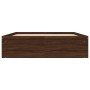 Estructura de cama de matrimonio roble marrón 135x190 cm de vidaXL, Camas y somieres - Ref: Foro24-3203914, Precio: 152,51 €,...