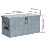 Caja de aluminio 61,5x26,5x30 cm plateada de vidaXL, Cajas de herramientas - Ref: Foro24-142936, Precio: 118,70 €, Descuento: %