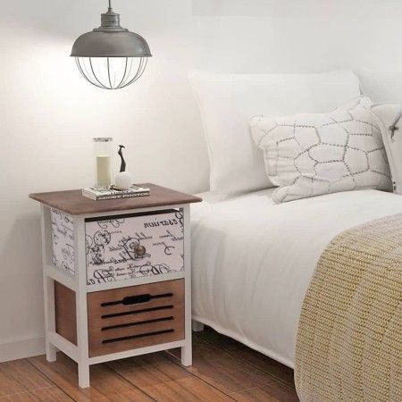 Mesitas de noche 2 unidades madera de vidaXL, Mesitas de noche - Ref: Foro24-242883, Precio: 88,46 €, Descuento: %