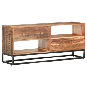 Mueble para TV de madera maciza de acacia rugosa 120x30x50 cm en Armarios y almacenamiento | Comprar online en Foru.es
