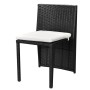 Mesa y sillas bistró jardín 3 pzas y cojines poli ratán negro de vidaXL, Conjuntos de jardín - Ref: Foro24-42882, Precio: 200...