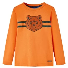 Camiseta infantil de manga larga naranja oscuro 128 de vidaXL, Camisetas para niños - Ref: Foro24-13117, Precio: 10,10 €, Des...