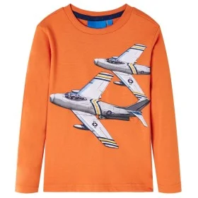 Camiseta infantil de manga larga naranja oscuro 92 de vidaXL, Camisetas para niños - Ref: Foro24-13174, Precio: 11,69 €, Desc...