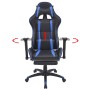 Silla de oficina racing reclinable con reposapiés azul en Sillas de oficina | Comprar online en Foru.es
