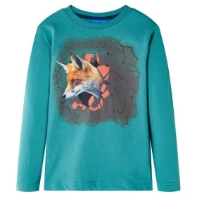 Camiseta infantil de manga larga aguamarina oscuro 92 de vidaXL, Camisetas para niños - Ref: Foro24-13354, Precio: 8,59 €, De...