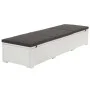 Sun lounger with white synthetic rattan cushion by vidaXL, Loungers - Ref: Foro24-43951, Price: 126,19 €, Discount: %