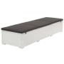 Tumbona con cojín ratán sintético blanco de vidaXL, Tumbonas - Ref: Foro24-43951, Precio: 173,03 €, Descuento: %