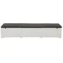 Tumbona con cojín ratán sintético blanco de vidaXL, Tumbonas - Ref: Foro24-43951, Precio: 126,19 €, Descuento: %