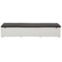 Tumbona con cojín ratán sintético blanco de vidaXL, Tumbonas - Ref: Foro24-43951, Precio: 173,03 €, Descuento: %