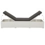 Tumbona con cojín ratán sintético blanco de vidaXL, Tumbonas - Ref: Foro24-43951, Precio: 173,03 €, Descuento: %