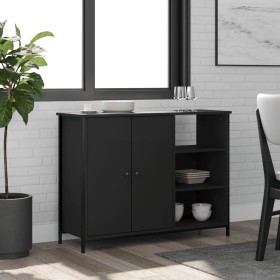 Aparador de madera de ingeniería negro 100x33x75 cm de vidaXL, Aparadores - Ref: Foro24-835549, Precio: 79,16 €, Descuento: %