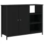 Black engineered wood sideboard 100x33x75 cm by vidaXL, Sideboards - Ref: Foro24-835549, Price: 78,31 €, Discount: %