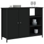 Aparador de madera de ingeniería negro 100x33x75 cm de vidaXL, Aparadores - Ref: Foro24-835549, Precio: 79,16 €, Descuento: %