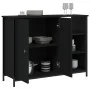 Black engineered wood sideboard 100x33x75 cm by vidaXL, Sideboards - Ref: Foro24-835549, Price: 78,31 €, Discount: %
