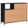 Black engineered wood sideboard 100x33x75 cm by vidaXL, Sideboards - Ref: Foro24-835549, Price: 78,31 €, Discount: %