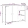 Aparador de madera de ingeniería negro 100x33x75 cm de vidaXL, Aparadores - Ref: Foro24-835549, Precio: 78,31 €, Descuento: %