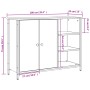 Aparador de madera de ingeniería negro 100x33x75 cm de vidaXL, Aparadores - Ref: Foro24-835549, Precio: 79,16 €, Descuento: %
