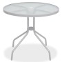 Juego de comedor de jardín 6 piezas acero y textilene gris de vidaXL, Conjuntos de jardín - Ref: Foro24-43785, Precio: 193,01...