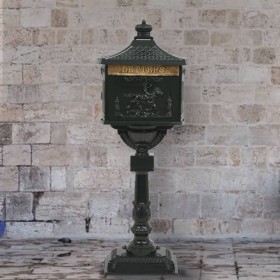 Buzón de pedestal de aluminio estilo vintage inoxidable verde de vidaXL, Buzones de correo - Ref: Foro24-43893, Precio: 390,9...