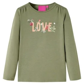 Camiseta infantil de manga larga caqui 140 de vidaXL, Camisetas para niños - Ref: Foro24-13728, Precio: 9,95 €, Descuento: %