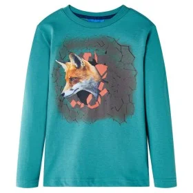 Camiseta infantil de manga larga aguamarina oscuro 116 de vidaXL, Camisetas para niños - Ref: Foro24-13356, Precio: 8,59 €, D...