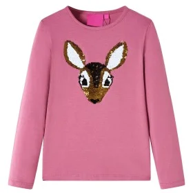 Camiseta infantil de manga larga frambuesa 116 de vidaXL, Camisetas para niños - Ref: Foro24-14191, Precio: 8,98 €, Descuento: %