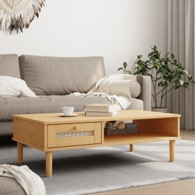 Mesa de centro SENJA aspecto ratán madera marrón 100x55x33 cm de vidaXL, Mesas de centro - Ref: Foro24-358046, Precio: 75,73 ...
