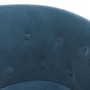 Sillón con taburete terciopelo azul oscuro de vidaXL, Sillones - Ref: Foro24-356481, Precio: 204,03 €, Descuento: %