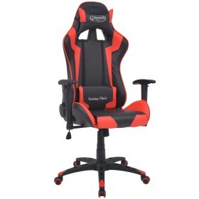 Silla de escritorio reclinable Racing de cuero artificial roja en Sillas de oficina | Comprar online en Foru.es