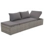 Cama de jardín 195x60 cm ratán sintético gris de vidaXL, Camas para exteriores - Ref: Foro24-43955, Precio: 238,02 €, Descuen...