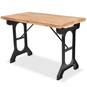 Mesa de comedor superficie madera maciza de abeto 122x65x82 cm de vidaXL, Mesas de cocina y de comedor - Ref: Foro24-245462, ...