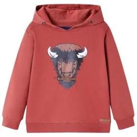 Sudadera infantil con capucha rojo tostado 128 de vidaXL, Camisetas para niños - Ref: Foro24-13012, Precio: 13,16 €, Descuent...