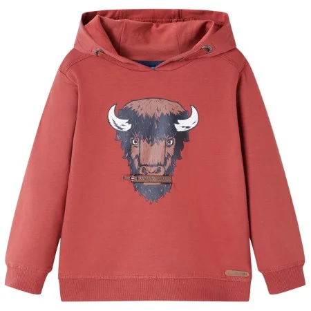 Sudadera infantil con capucha rojo tostado 128 de vidaXL, Camisetas para niños - Ref: Foro24-13012, Precio: 13,16 €, Descuent...