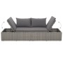 Cama de jardín 195x60 cm ratán sintético gris de vidaXL, Camas para exteriores - Ref: Foro24-43955, Precio: 238,02 €, Descuen...