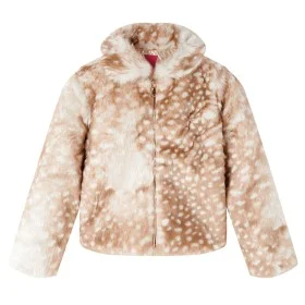 Chaqueta infantil de pelo sintético color coñac 116 de vidaXL, Ropa de abrigo para niños - Ref: Foro24-13846, Precio: 15,91 €...