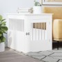 Jaula para perros madera de ingeniería blanco 64,5x80x71 cm de vidaXL, Casetas para perros - Ref: Foro24-838330, Precio: 100,...