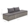 Cama de jardín 195x60 cm ratán sintético gris de vidaXL, Camas para exteriores - Ref: Foro24-43955, Precio: 238,02 €, Descuen...