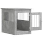 Jaula para perros madera ingeniería gris hormigón 55x80x68 cm de vidaXL, Casetas para perros - Ref: Foro24-838326, Precio: 89...