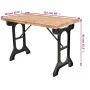 Mesa de comedor superficie madera maciza de abeto 122x65x82 cm de vidaXL, Mesas de cocina y de comedor - Ref: Foro24-245462, ...
