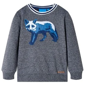 Sudadera infantil azul marino mélange 128 de vidaXL, Camisetas para niños - Ref: Foro24-13342, Precio: 11,29 €, Descuento: %