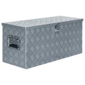 Aluminum box 90.5x35x40 cm silver by vidaXL, Toolboxes - Ref: Foro24-142940, Price: 213,42 €, Discount: %